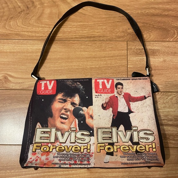 Elvis Forever TV Guide Embroidered Purse - Picture 1 of 10